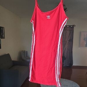 Adidas Scarlet Dress with White Accents